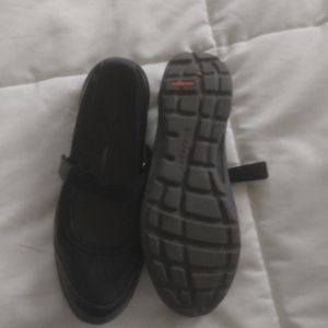 Rockport strap up black shoes